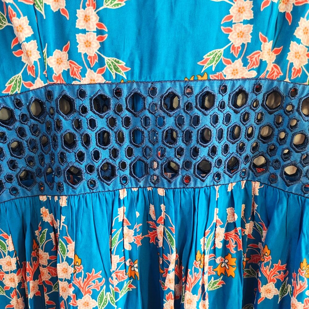 SANDRO Roberta Eyelet Lace-Inset Maxi Dress - Picture 10 of 15